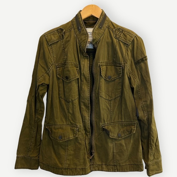Abercrombie & Fitch Jackets & Blazers - Abercrombie Fitch Coat Adult Medium Green Utility Jacket Cargo Longline Womens